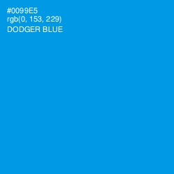 #0099E5 - Dodger Blue Color Image